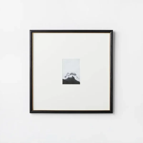 20" x 20" Matted to 5" x 7" Gallery Wall Frame Black/Brass - Threshold Designed with Studio McGee
