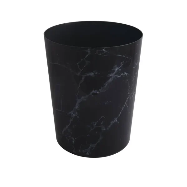 Mainstays 5 Gallon Black Marble Waste Can