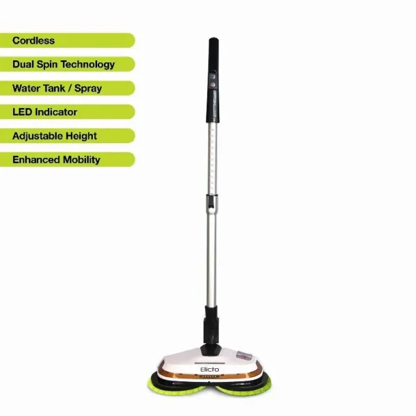 Elicto ES-530 Electronic Cordless Spin Mop & Polisher
