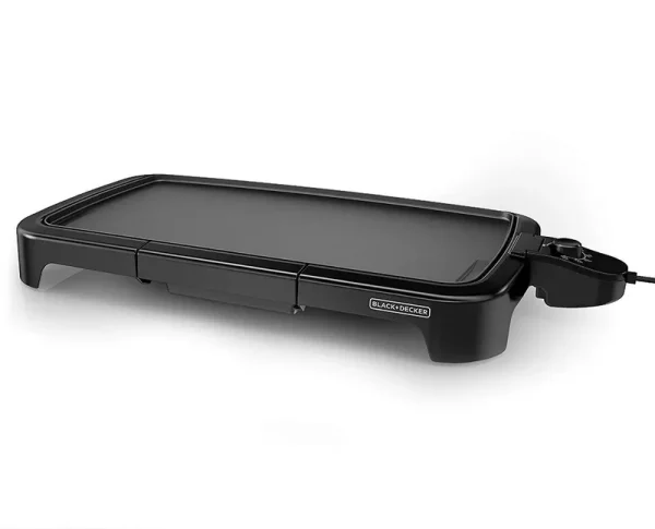 BLACK+DECKER Family-Sized Electric Griddle with Drip Tray GD2011B