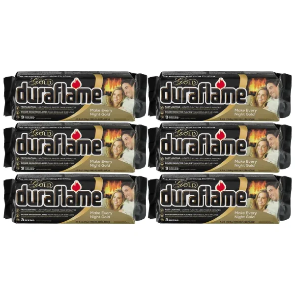 Duraflame Gold Fire Log, 3 Hour, 6 Pack - 6 pack, 4.5 lb fire logs