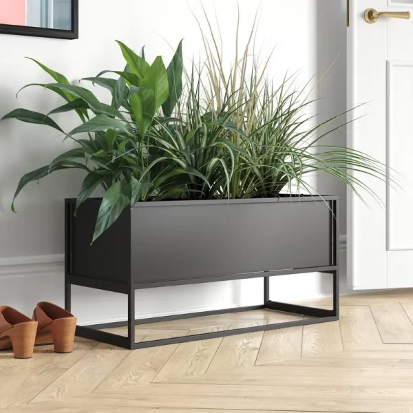 Dekker Metal Elevated Planter Mercury Row Size: 14" H x 28.75" W x 12.25" D