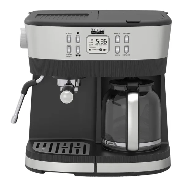 Bella Pro Series Combo 19-Bar Espresso and 10-Cup Drip Coffee Maker