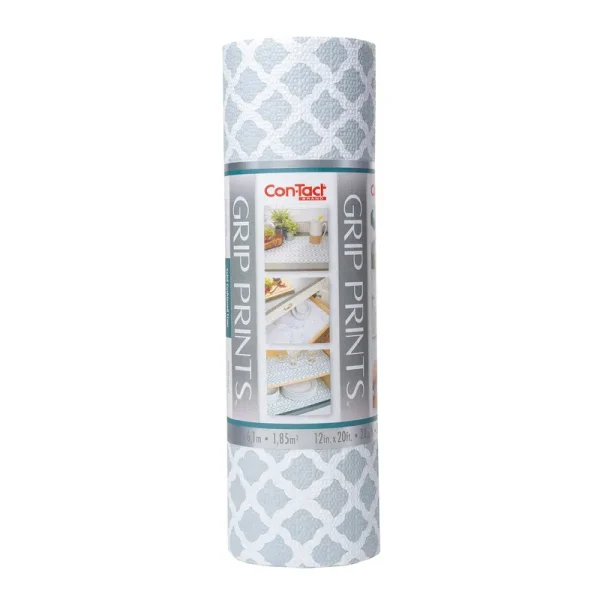 Con-Tact Brand Grip Prints Non-Adhesive Shelf & Drawer Liner, Talisman Glacier Gray, 12 x 20, Size: 12inx20ft