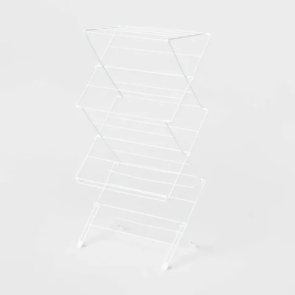 Folding Steel Drying Rack White - Brightroom