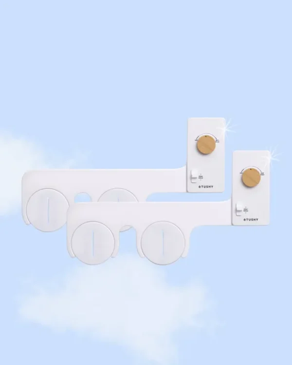 Tushy Classic 3.0 Bidet Attachment | Universal Fit | 2 Pack White/Bamboo