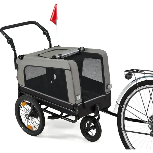 AECOJOY Dog Bike Trailer, Large 57'' Pet Bicycle Carrier for Small and Medium Dogs