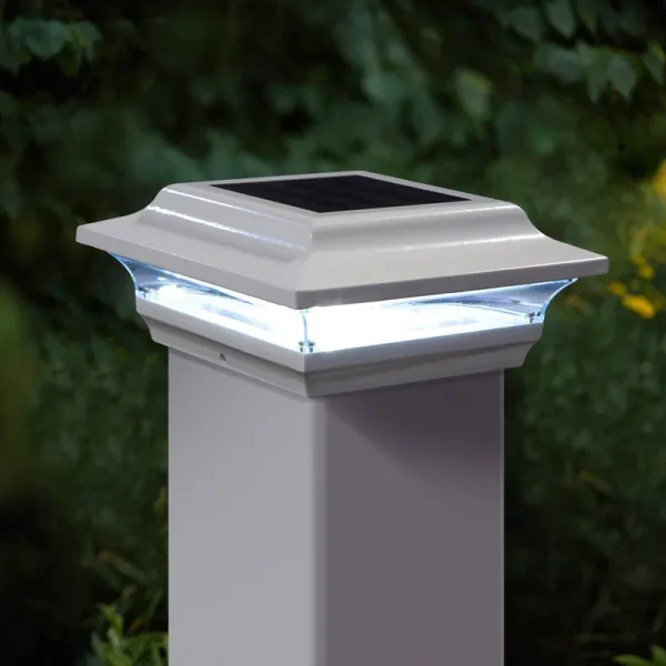 Classy Caps - SL211W - 4x4 White Aluminum Imperial Solar Post Cap