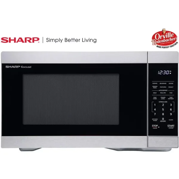 Sharp 1.1 CF Countertop Microwave Oven, Orville Redenbacher'S Certified