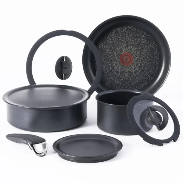 T-Fal Ingenio Expertise Aluminum Nonstick 13-Piece Cookware Set - Black