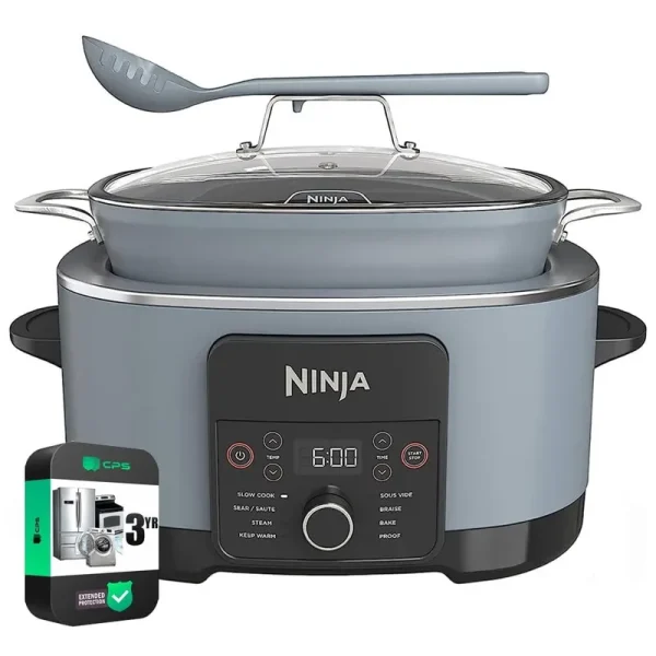 Ninja MC1001 Foodi Possible Slow Cooker Pro Multi-Cooker (Renewed) Bundle with 3 Yr CPS Enhanced Protection Pack