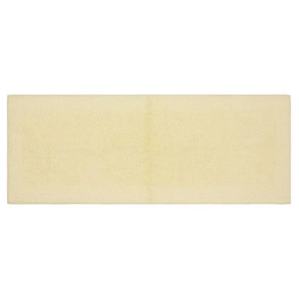 Sonoma Goods for Life Cotton Reversible Solid Border Bath Rug Runner Yellow 22X60