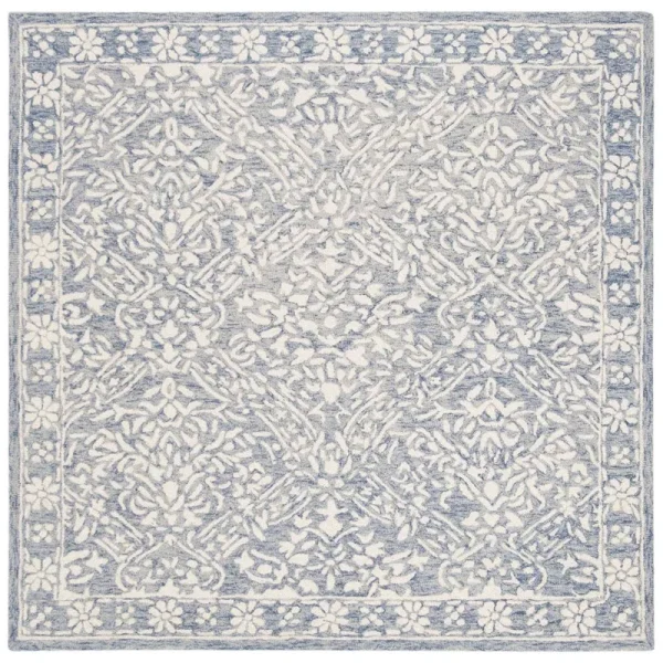 Safavieh Lauren Ralph Olivier 5' x 5' Square Area Rug Blue/Ivory