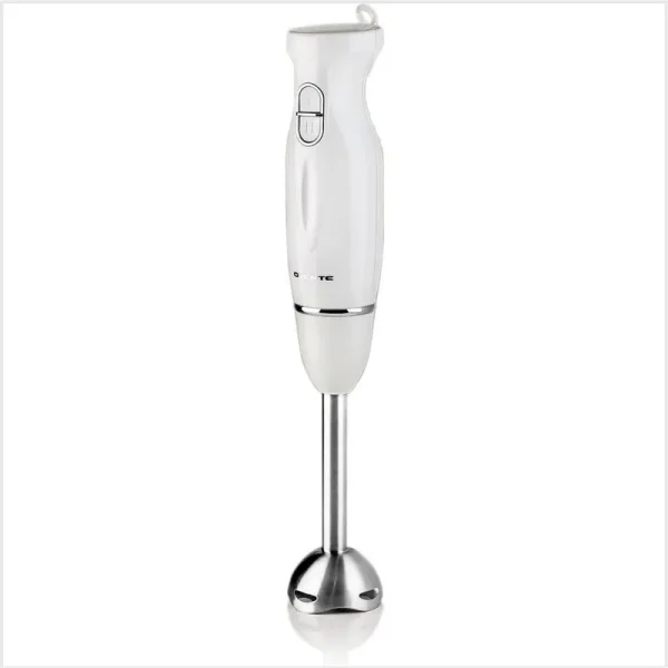Ovente HS560W Immersion Electric Hand Blender with Stainless Steel Blades & Easy Grip Handle White
