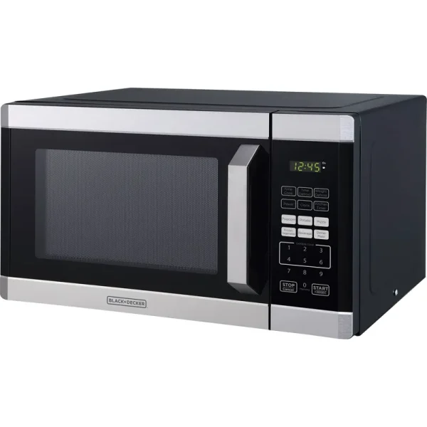 Black+decker 0.9 Cu ft 900W Microwave Oven - Stainless Steel