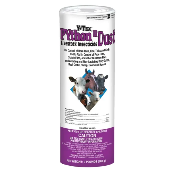 Python 2 lb. Livestock Insecticide Dust Shaker Can
