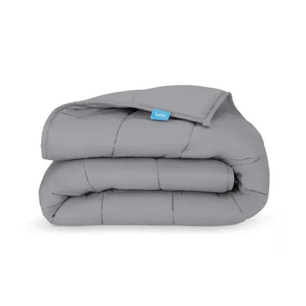 Luna Cotton Weighted Blanket | Queen | 15lbs | Dark Grey