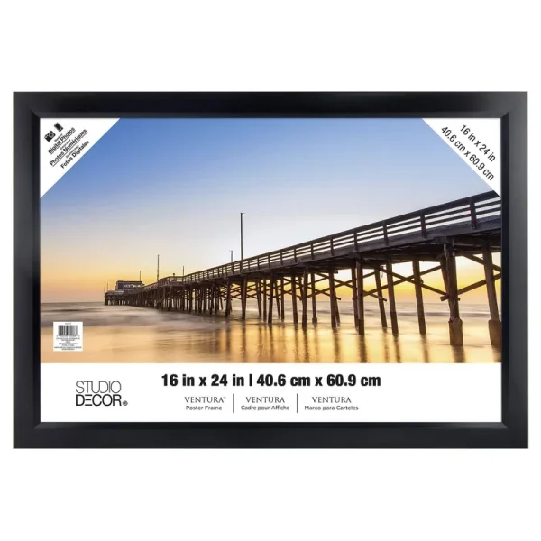 Ventura Poster Frame by Studio D��cor 16" x 24" in Black