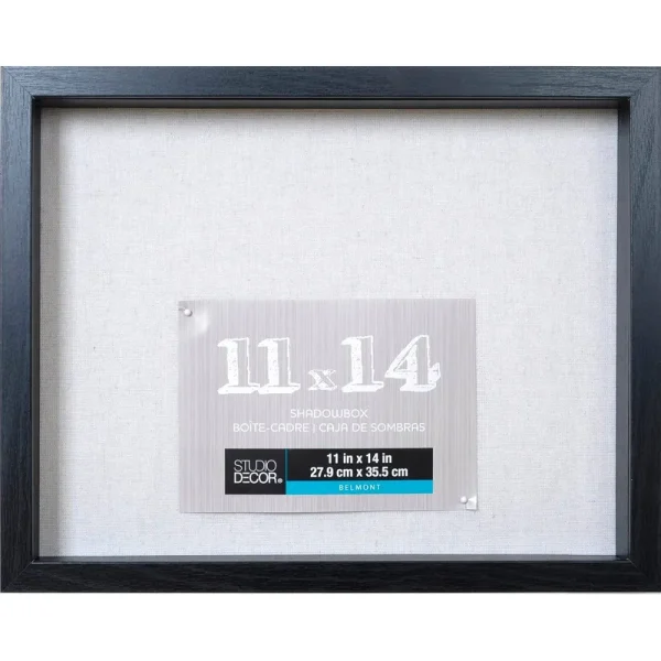 Studio Decor 11" x 14" Black Belmont Shadow Box - Each