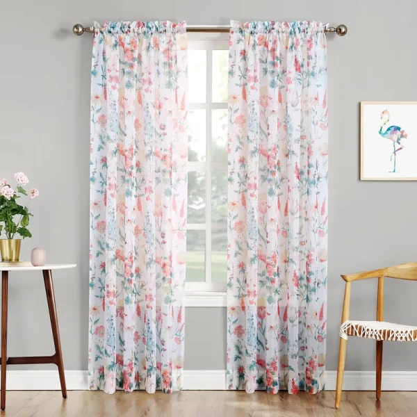 Mainstays Marjorie Sheer Voile Curtain Panel, Size: 59 x 63, White