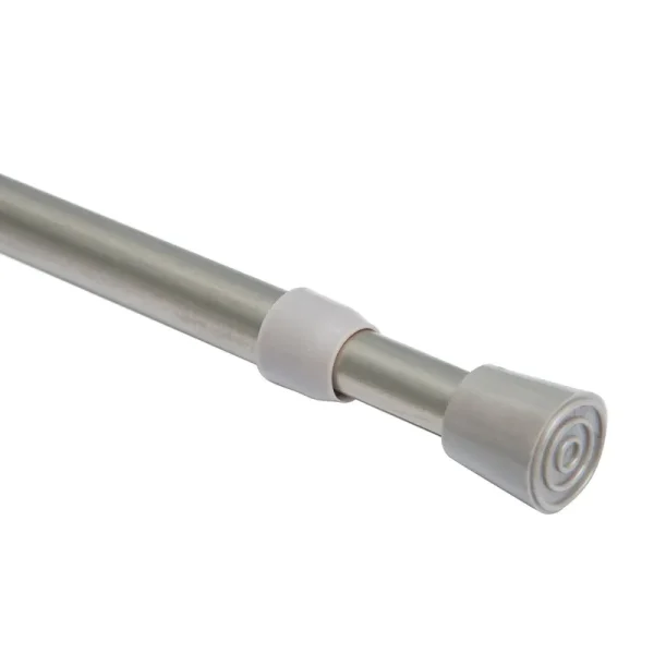 28"-48" Round Spring Tension Curtain Rod Nickel - Room Essentials
