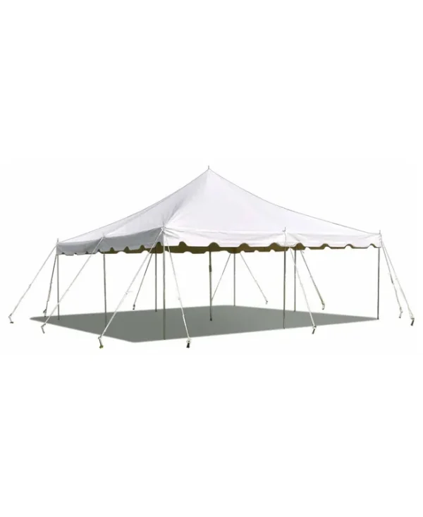 Party Tents Direct Weekender Outdoor Canopy Pole Tent, White, 20 ft x 20 ft