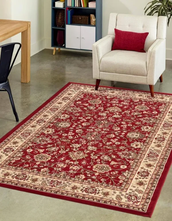 Unique Loom Washington Sialk Hill Area Rug - 5' x 8' Burgundy