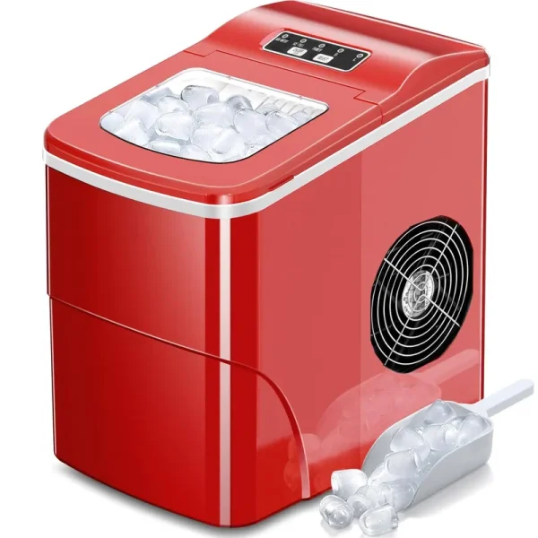 AGLUCKY Counter Top Ice Maker Machine,compact Automatic Ice Maker,9 Cubes Ready