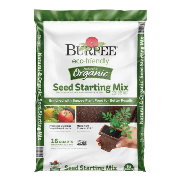 Burpee Eco-Friendly Natural & Organic Seed Starting Mix Soil - 16 qt