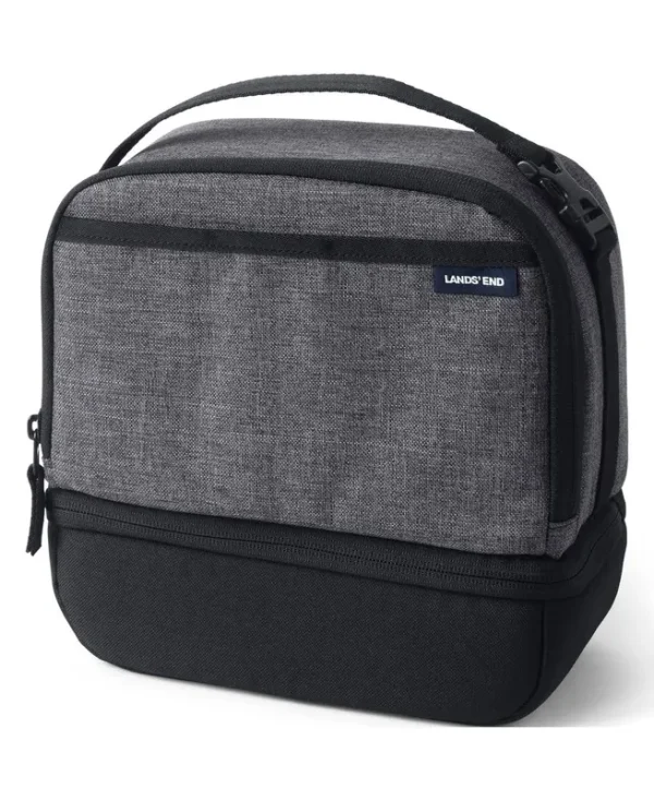 Lands' End Kids Insulated TechPack Lunch Box - Black Heather