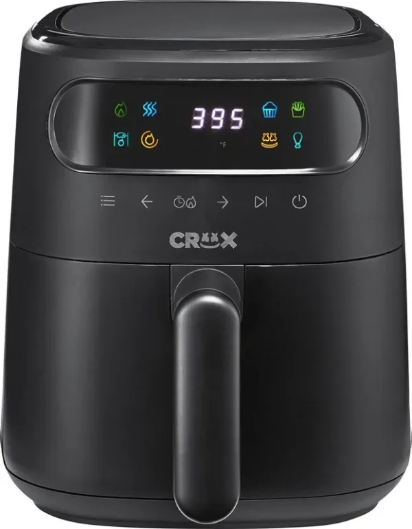 Crux - 3-Qt. Digital Air Fryer Kit with TurboCrisp - Black