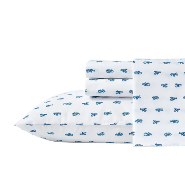 Nautica Cloyster Blue Cotton Percale Sheet Set - Full