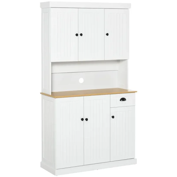Homcom 71" Kitchen Pantry Storage Cabinet Microwave Oven Stand with Storage