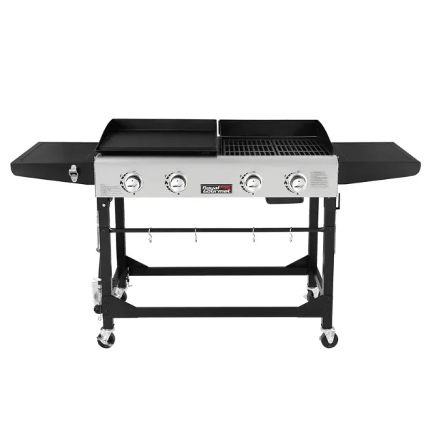 4-Burner Portable Gas Grill and Griddle Combo | Royal Gourmet