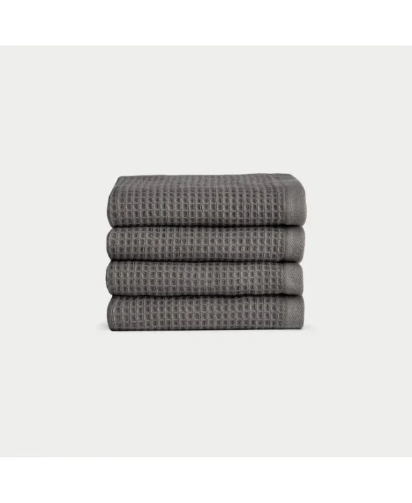 Cozy Earth Waffle Terry Charcoal Washcloths