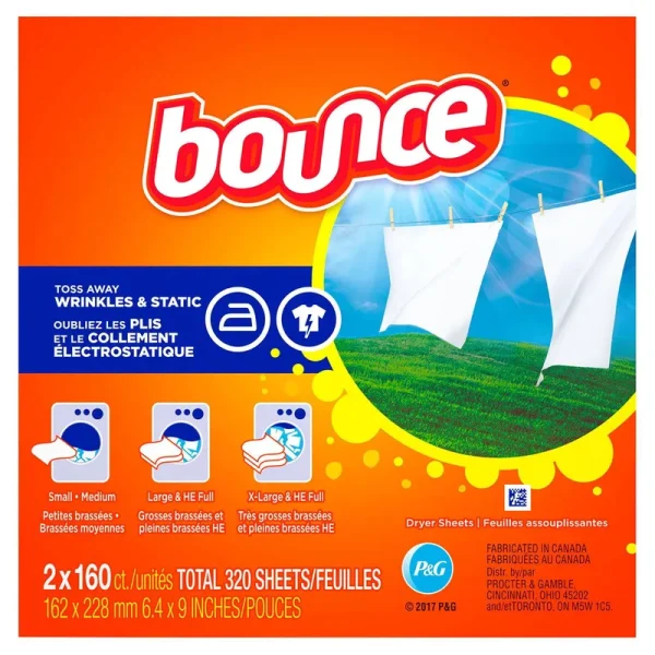 Bounce Dryer Sheets, Outdoor Fresh - 2 - 160 sheets [320 sheets]
