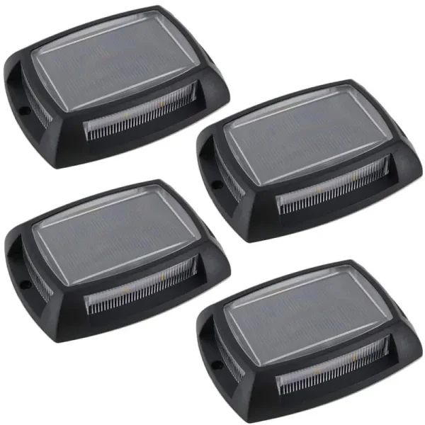 Hampton Bay Solar 10 Lumens Outdoor LED Deck and Step Light (4-Pack)