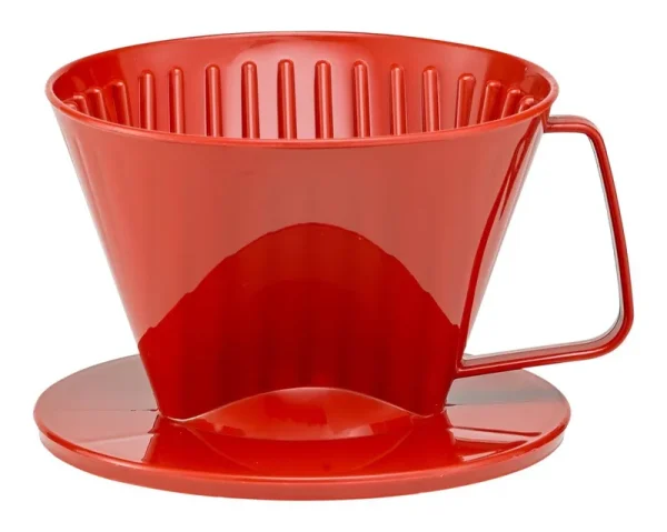 HIC Coffee Filter Cone Red Number 1-Size Brews 1 to 2-Cups