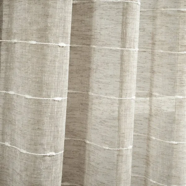 Enid Textured Sheer Curtain Panels (Set of 2) Rosalind Wheeler Size per Panel: 38" W x 84" L, Curtain Color: Neutral