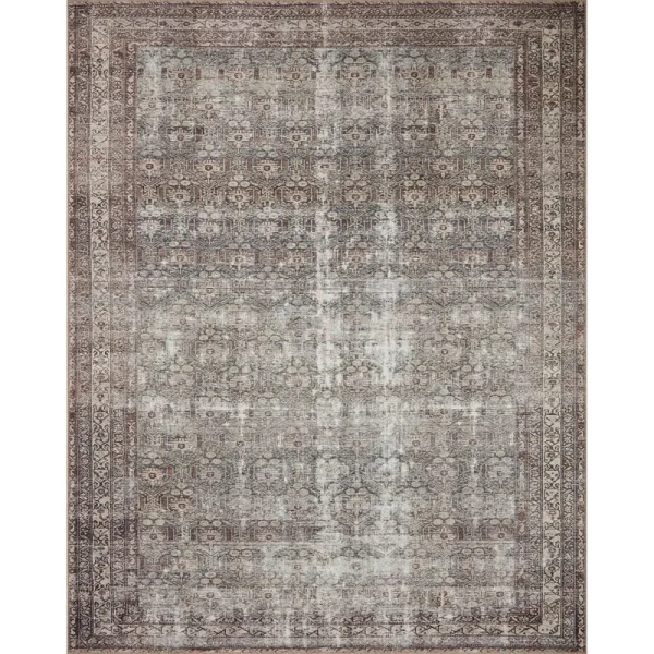 Amber Lewis x Loloi 8'4" 11'6" Moss/Bark Large Georgie GER-10 Area Rug