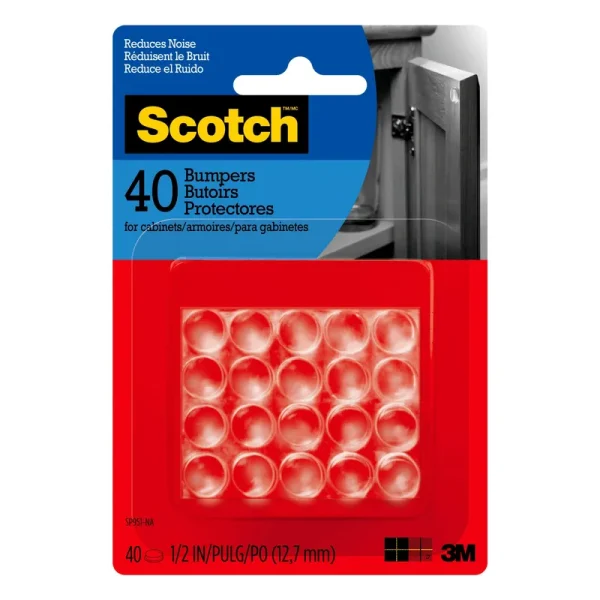Scotch Bumpers Clear 1/2-in 40 Bumpers