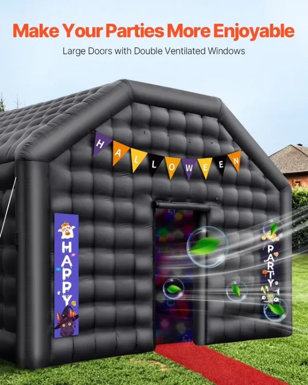 Portable Inflatable Nightclub - 16.4FT Wide Blow up Party Tent with Glow Lights for DJ Parties