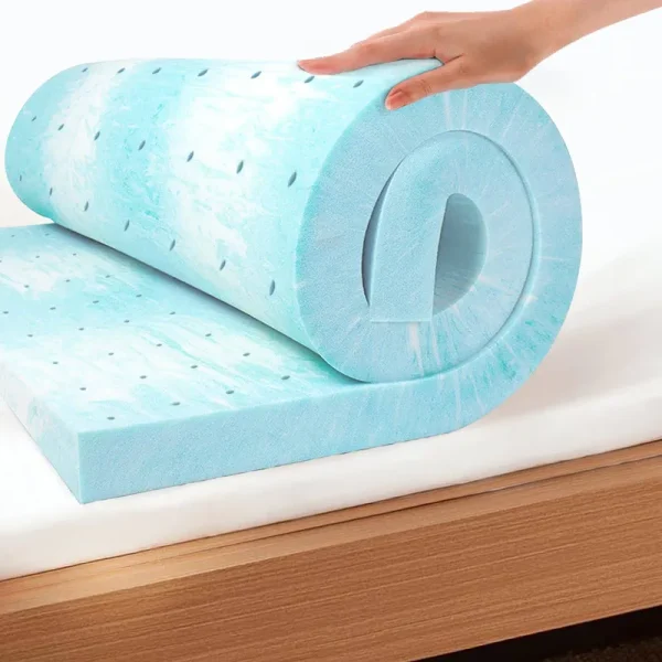 Ego Topper 2 inch Queen Memory Foam Mattress Topper, Cooling Gel Foam Mattress Topper for Pressure Relief, Ventilated Design Bed Topper in A Box,