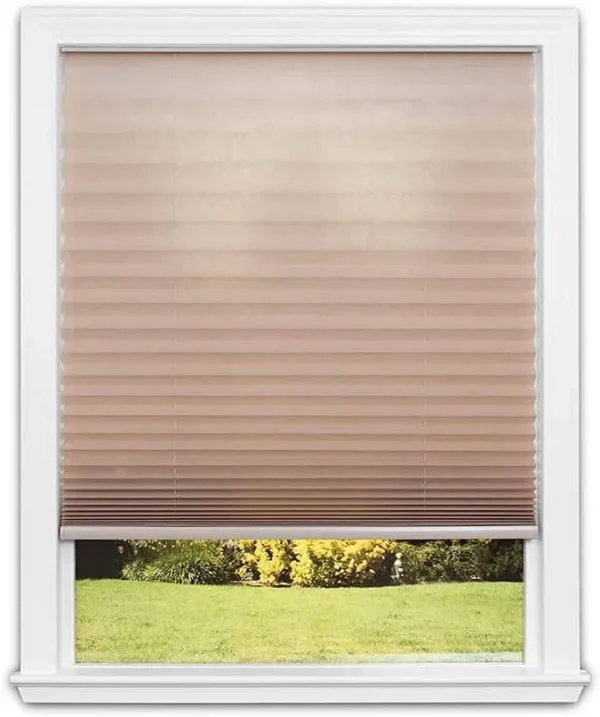 Redi Shade Easy Lift Trim-at-Home Cordless Pleated Light Filtering Fabric Shade Natural, 36