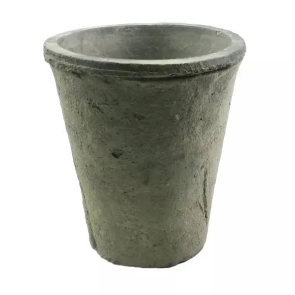 HomArt Rustic Terra Cotta Rose Pot, Small - Set of 12 / Moss Grey