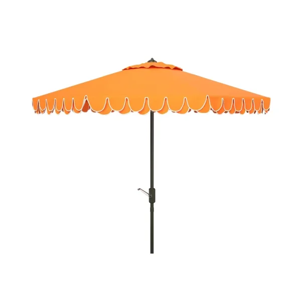 Safavieh 9 ft. Elegant Valance Umbrella Orange