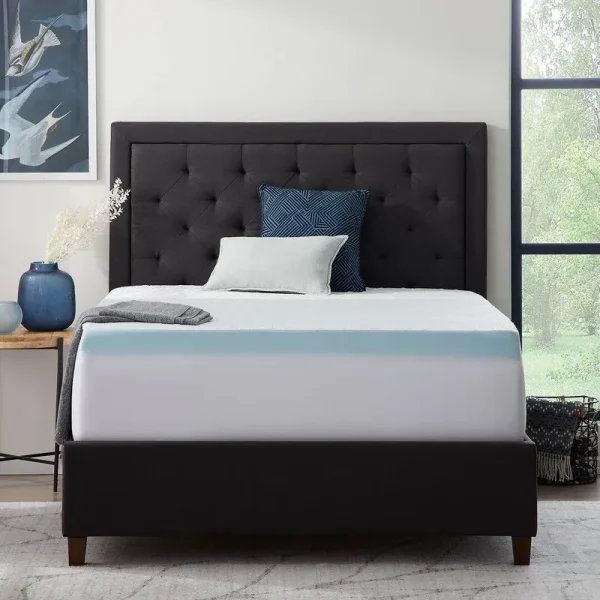 Lucid Breathable Knit Skirt Style Mattress Cover, King, White