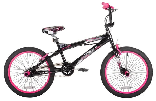 20 Girls'. Trouble BMX Bike. Black/Pink