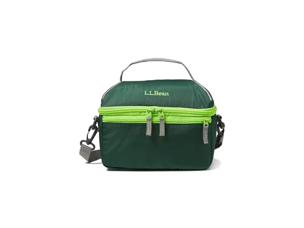 L.L.Bean Flip Top Lunch Box Handbags Camp Green/Citron : One Size