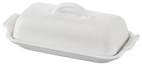 Le Creuset Heritage Butter Dish - White